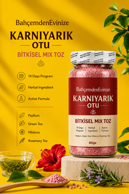 ORGANİK ÇİLEKLİ KARNIYARIK OTU TOZU[x2] + HİNDİBA KAHVESİ